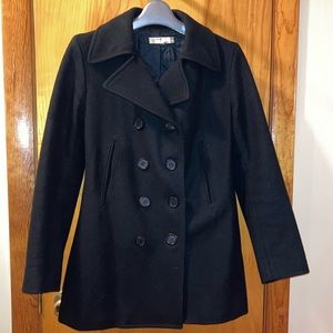 J Crew Pea Coat Ladies XS with quilted thinsulate lining